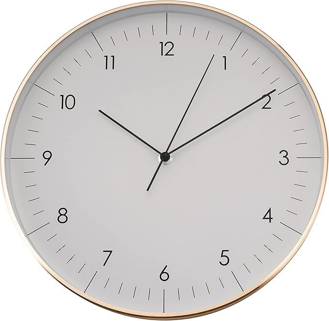 LUUK LIFESTYLE Silent Quartz wall Clock, Nordic and Minimalist Design, Interior