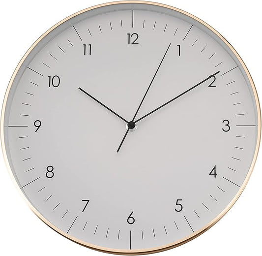 LUUK LIFESTYLE Silent Quartz wall Clock, Nordic and Minimalist Design, Interior