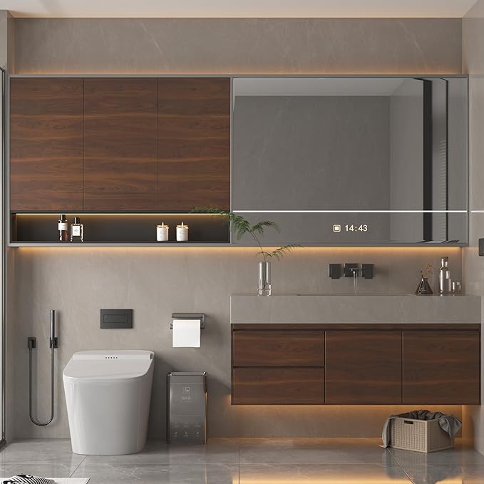 BOMENG Walnut Wood Contact Paper 32x158 inch Dark Brown Wood Wallpaper Peel and