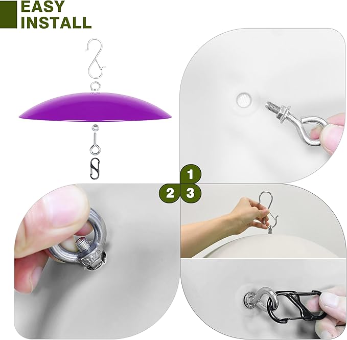 13" Bird Feeder Rain Cover,Bird House Dome,Hummingbird Feeder Guard,Proof for Shepherd's Hook Outdoors,Smart Birds Feeder's Umbrella(Purple), 1Pack