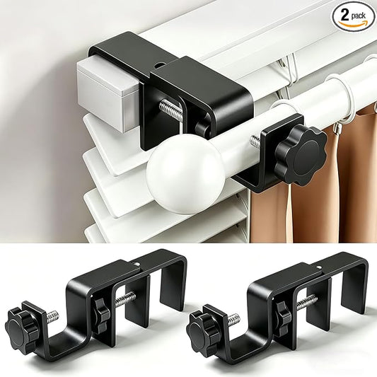 Mimiio No Drill Curtain Rod Brackets