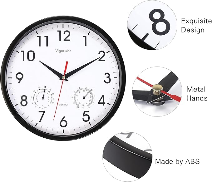 Wall Clock, Sweep Silent Movement Accurate Clocks