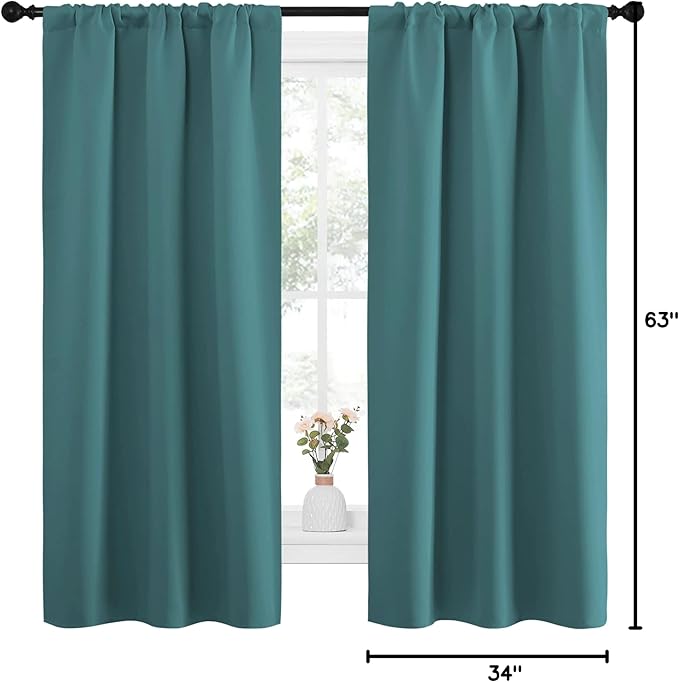 NICETOWN Bedroom Curtains, Three Pass Microfiber Noise Reducing Thermal