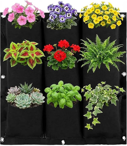 WFIST Vertical Hanging Planter Bag, Breathable Felt Wall Garden Planter