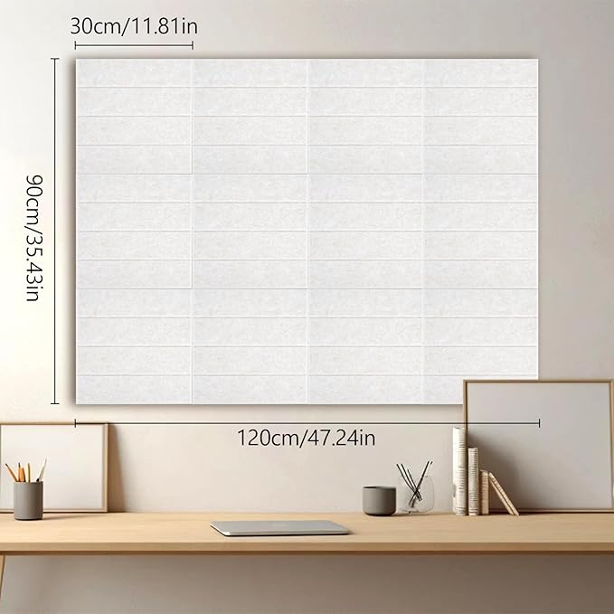Acoustic Felt Bulletin Board Tiles Self-Adhesive Sound Absorbing Wall Panels
