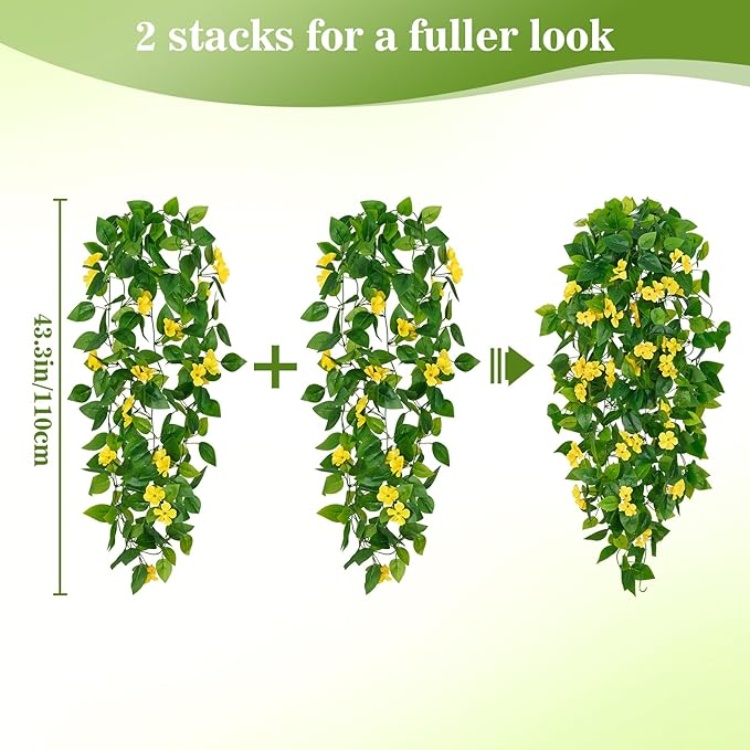 BLEUM CADE Artificial Hanging Flowers