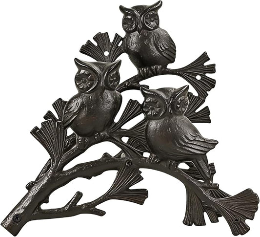 Owl Decorative Hose Holder â Decorative Cast Iron Garden Hose Hanger for Outside Wall, Heavy Duty Vintage Hose Reel for Patio, Yard, or Villa (garden hose holder)