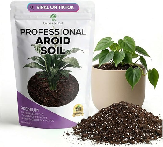 Professional Aroid Soil 8.2 Quarts Ready to Use, Premium Aroid Potting Mix for Indoor Plants, Peat Moss Coco Coir Perlite Dolomite, Well Draining Aroid Plant Soil Made in USA