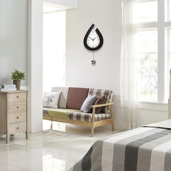 Large Wall Clock for Living Room Decor Big Pendulum Modern Wall Clock Silent