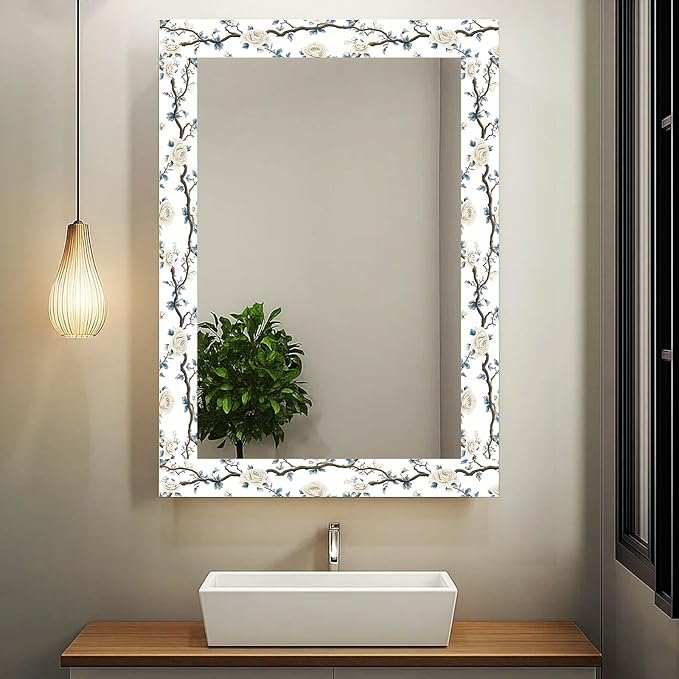 IVN Wallpaper Border Peel and Stick PVC Rose and Branch Design 4x196 Inch
