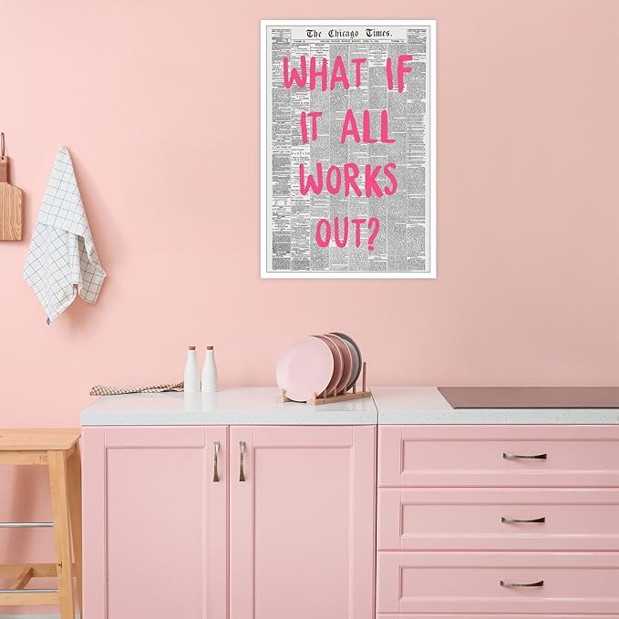 Liyark Retro Trendy Newspaper Canvas Wall Art