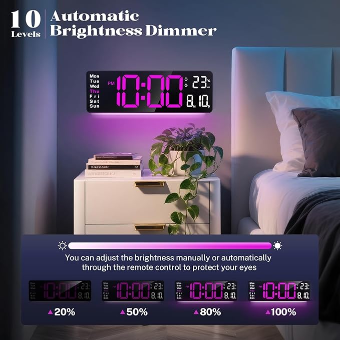 Digital Clock Large Display, Led Big Wall Clocks