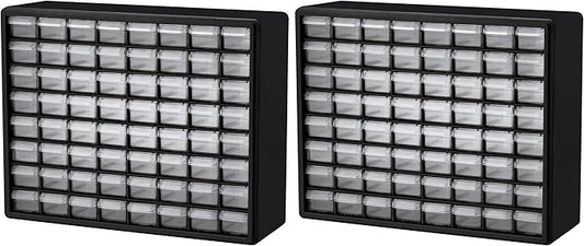 Akro-Mils 64-Drawer Plastic Storage Cabinet, 20-Inch W x 6-Inch D x 16-Inch H |