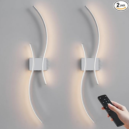 Battery Operated Wall Sconces Set of Two