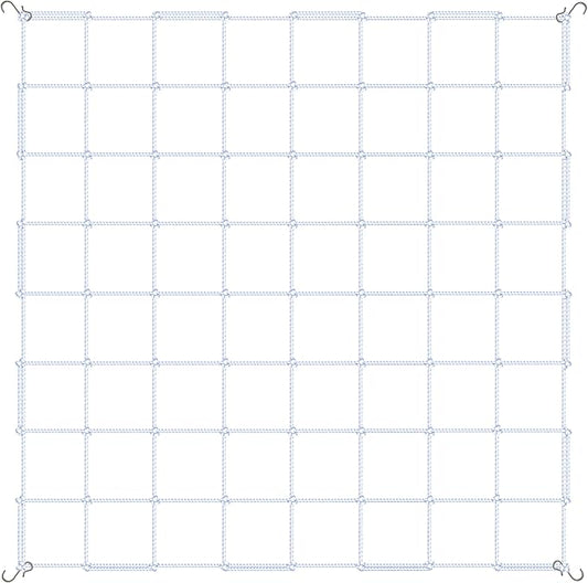 iPower 4' x 4' Grow Room Trellis Netting for 59"x59" Room, Heavy-Duty Elastic Plant Net with Hooks, Flexible Hydroponics Support for Climbing Plants, Vegetables, Fruits, Flowers, Vines