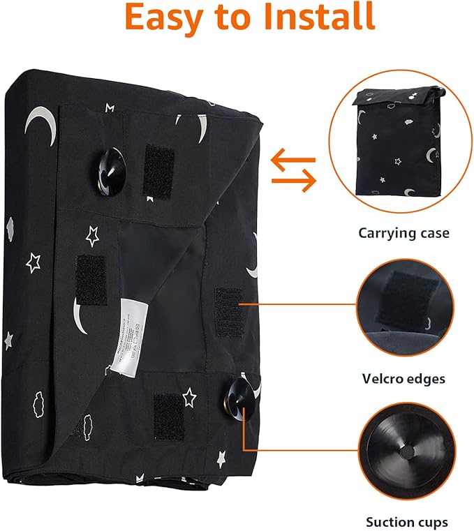 Amazon Basics Portable Room Darkening Blackout Curtain Shade