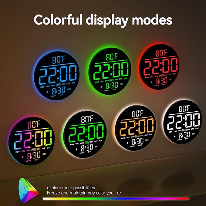 JALL 10" Large Digital Wall Clock