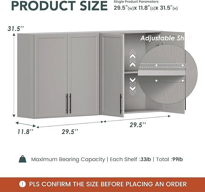 Furnaza Wall Storage Cabinets