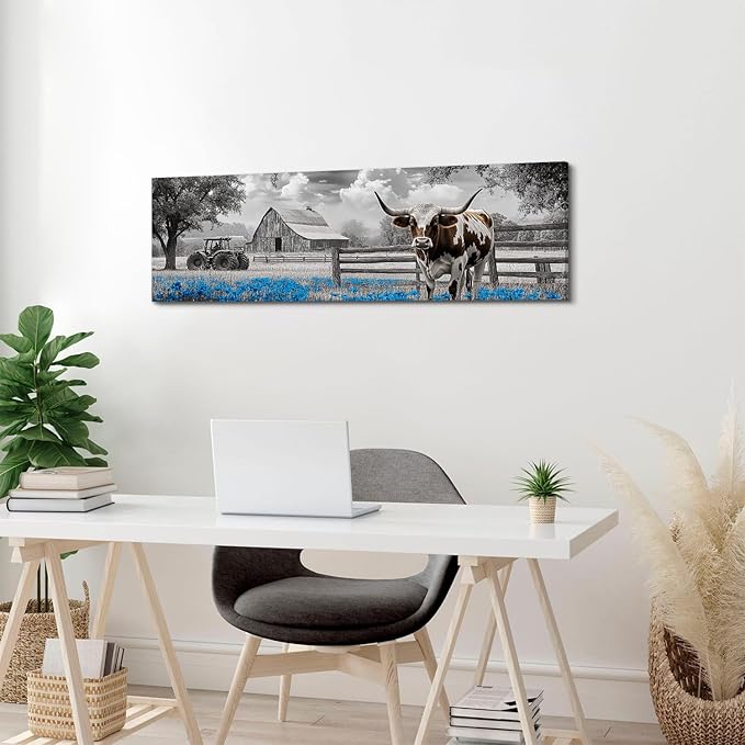 Highland Cow Wall Art Country Barn Truck Pictures