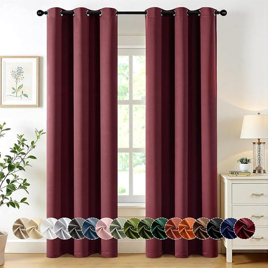MIULEE Blackout Curtains for Bedroom Living Room 2 Panels, Thermal Insulated
