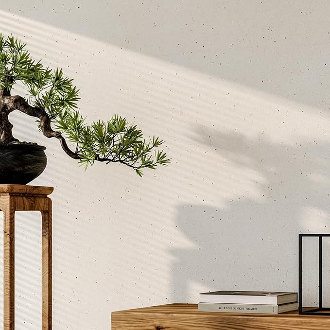 Natural White Wallpaper Grasscloth Textured Peel and Stick Wall