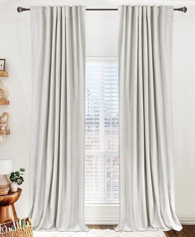 100% Blackout Shield Linen Blackout Curtains