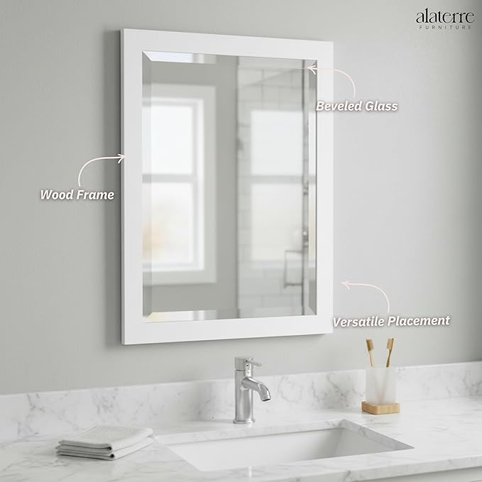 Alaterre Furniture 24" x 30" Bathroom Vanity Mirror