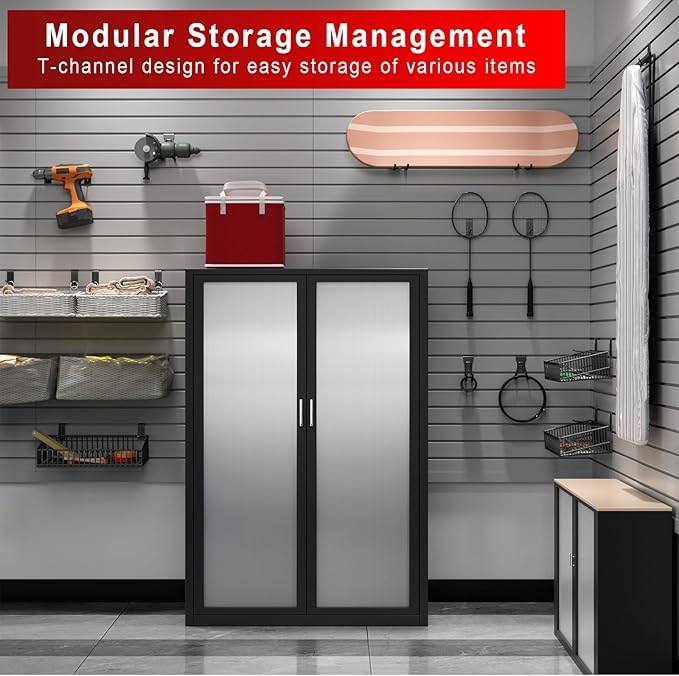 4 x 8 FT Slatwall Panel Garage Wall Organizer, Heavy Duty Slat Wall Paneling