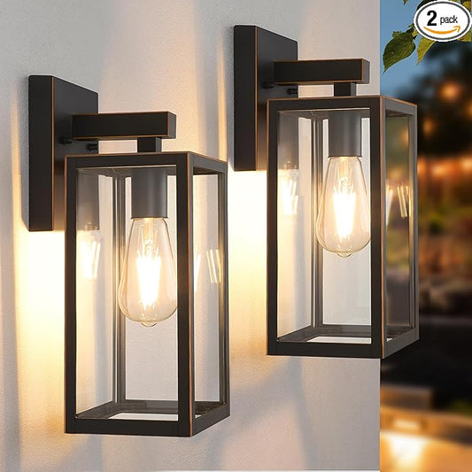 MAXvolador Outdoor Wall Sconce, Exterior Waterproof Wall Lantern Light Fixture