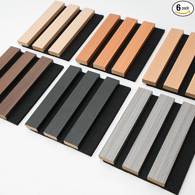 Art3d 6-Pack Acoustic Wood Slat Wall Panel Sample