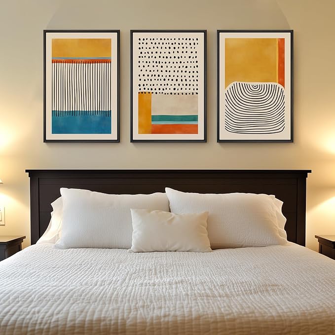 Framed Colorful Abstract Wall Art