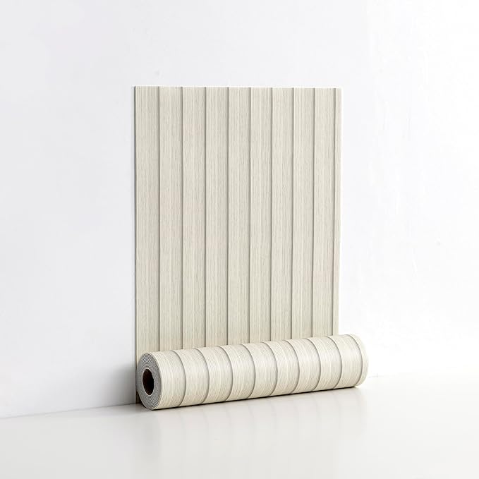 Peel and Stick PVC Slat Wall Panels, Wood Grain Self-Adhesive Soundproof