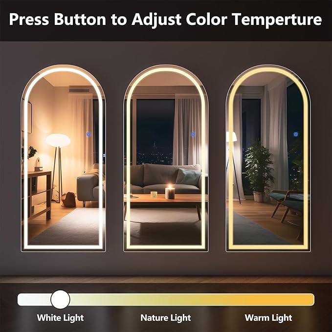 Full Length Mirror with LED Lights, LED Mirrors Full Length Floor Mirror Full