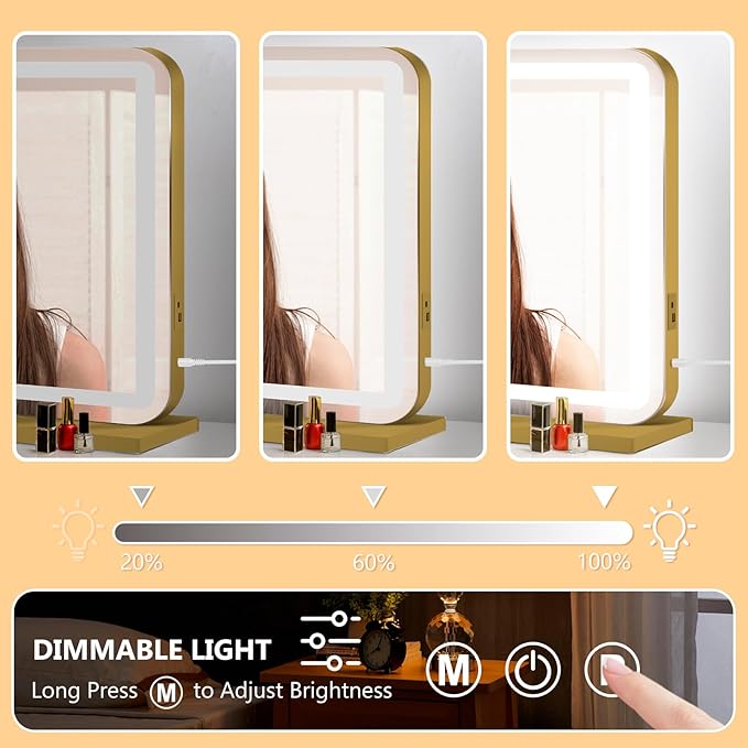 Ratsamee Vanity Mirror with Lights, Led Makeup Mirror, Lighted Makeup Mirror