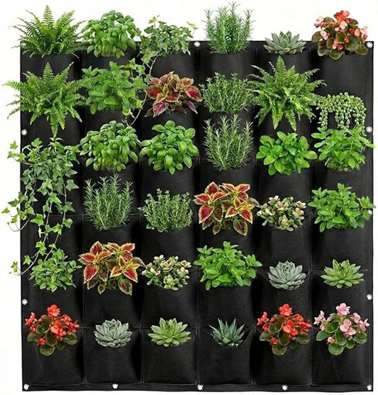 WFIST Vertical Hanging Planter Bag, Breathable Felt Wall Garden Planter