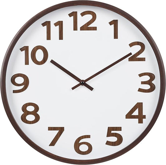 Modern Wood Farmhouse Wall Clock 16 Inch Large Vintage Wall Clocks Battery