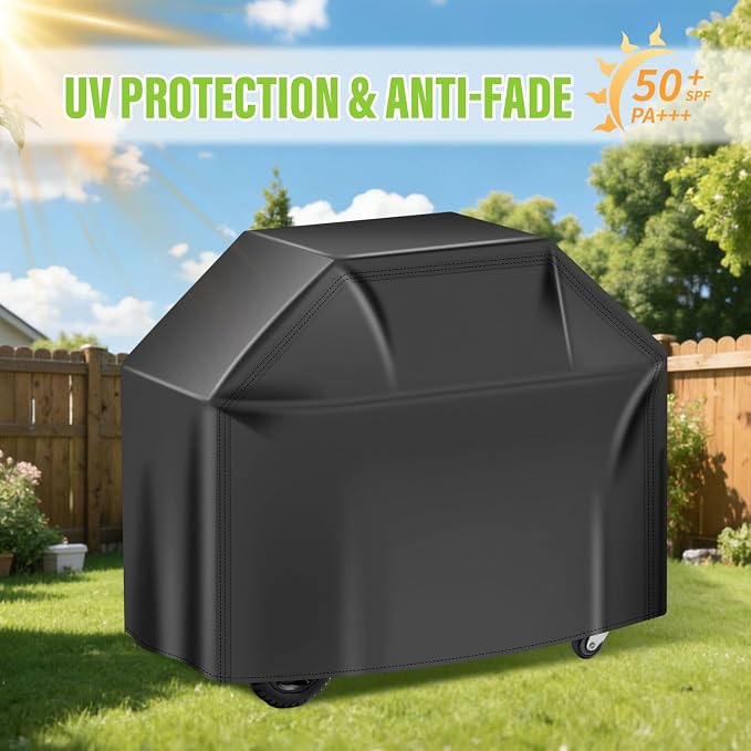 Grill Cover for Outdoor Grill 58 inch,Universal Grill Covers Heavy Duty Waterproof,Fade Resistant BBQ Grill Cover for Outside,Gas Grill Covers, Adjustable Drawstring，Oxford Fabric Material