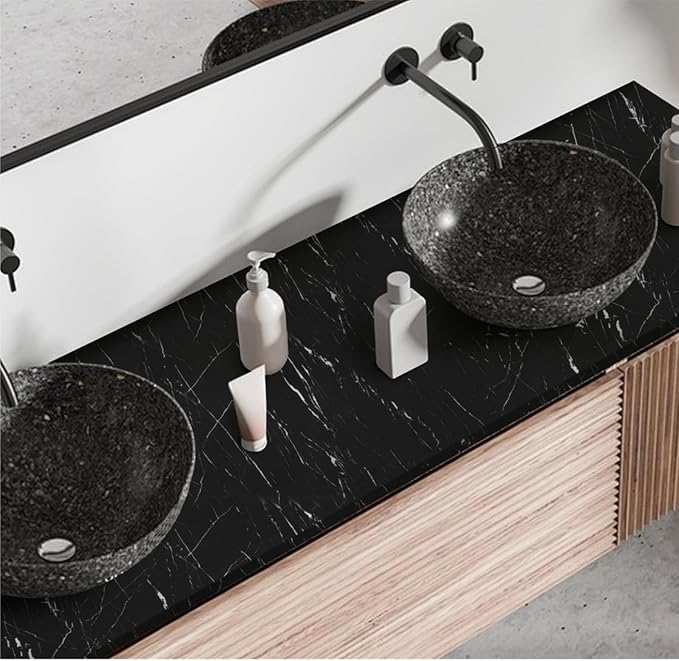 Abyssaly Black Marble Contact Paper Peel and Stick Countertops Waterproof Stick