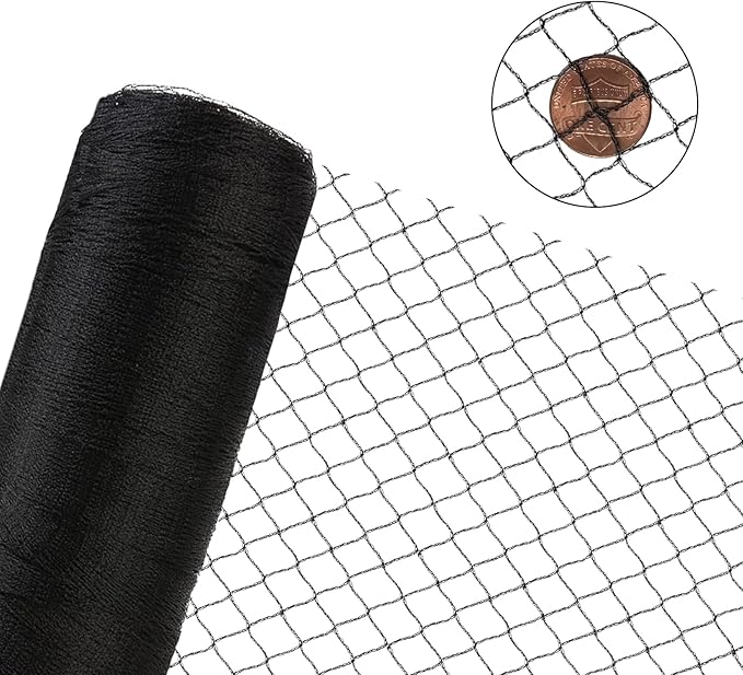 Bird Netting 25X25 FT, 1/2" Mesh, Strong Woven Garden Netting for Plants, Fruit Trees, Blueberry Bushes, Vegetables, Strawberry Protection, Against Bird, Deer, Squirres, Poultry, Small Animals
