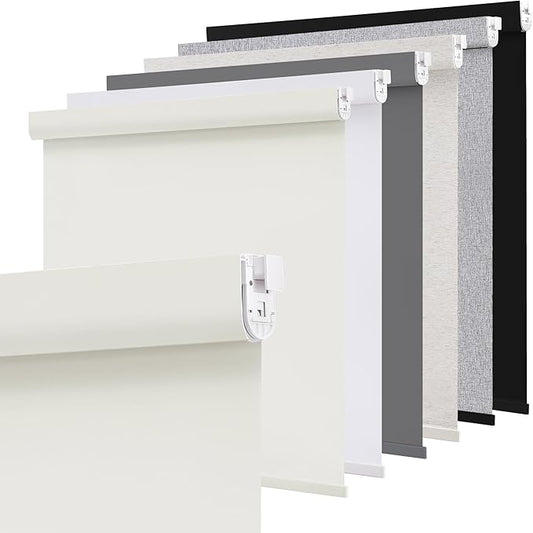 SUNOFF No Drill Tools Cordless Blackout Roller Shades Blinds