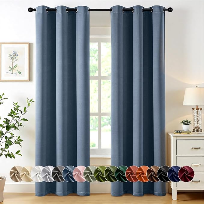 MIULEE Blackout Curtains for Bedroom Living Room 2 Panels, Thermal Insulated