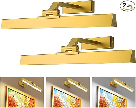 Afyuol Picture Lights for Wall, Battery Operated Picture Light 16in Art Light