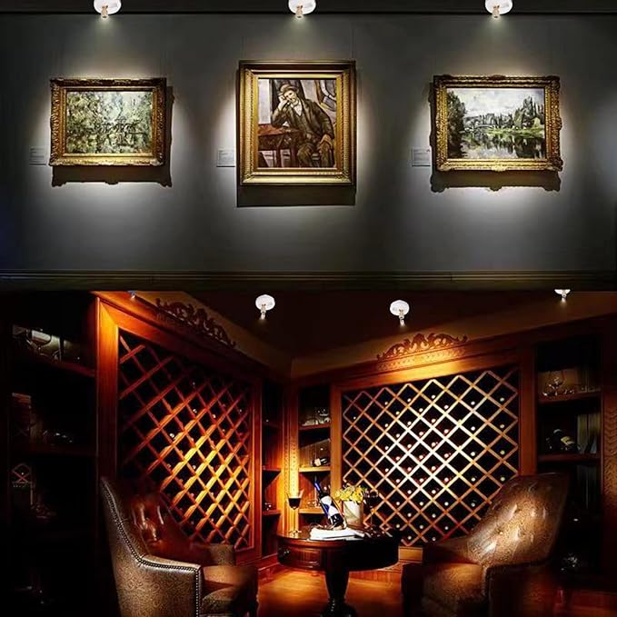 HAMVIDNE LED Spotlight, Battery Powered Picture Lights, Uplighting Indoor