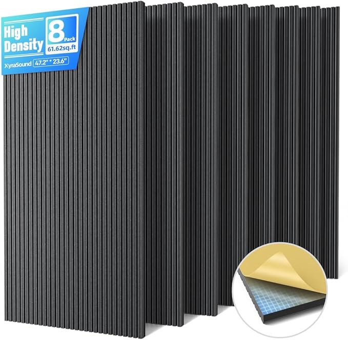 8 Pack Large Acoustic Panels Sound Absorbing