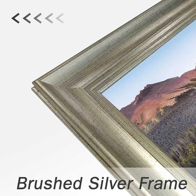 Lake Landscape Canvas Wall Art: Framed Nature Bridge Water Picture Mountain Sunset Prints for Living Room