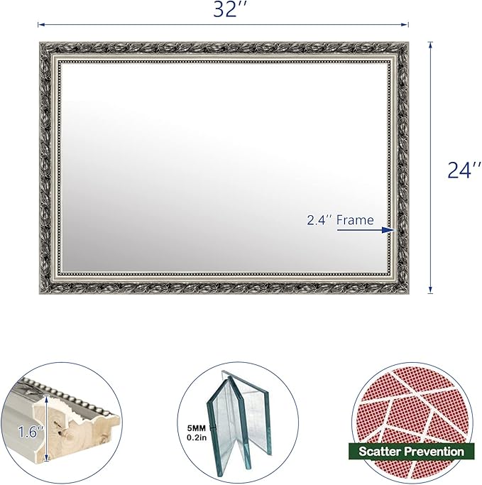 Framed Rectangle Bathroom Mirrors