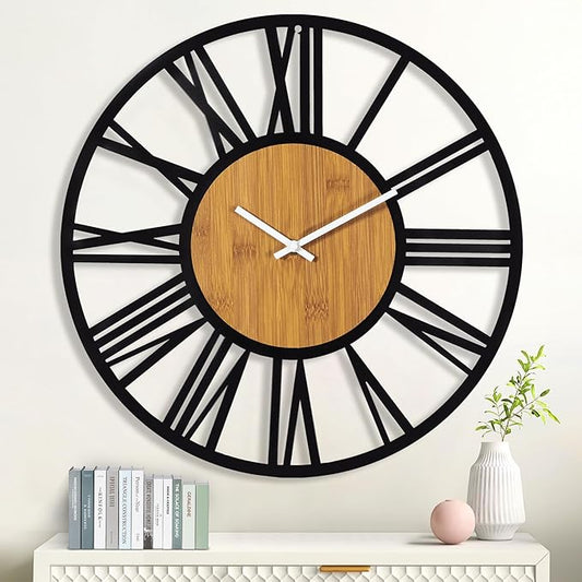 1st owned Wall Clocks for Living Room Decor, Round Silent Little Ticking