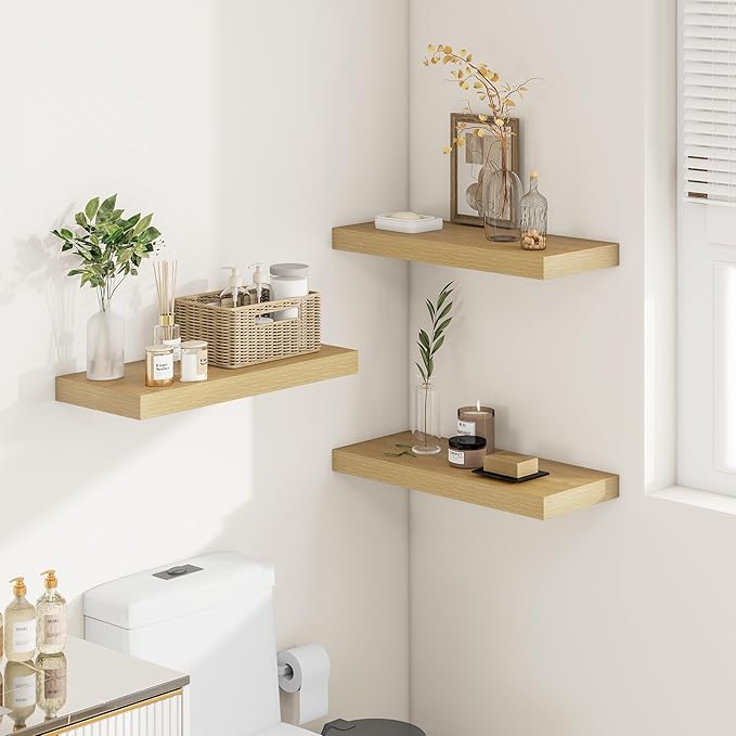 Vivelove 12 Inch Deep Floating Shelves 24 inch Long, 24 x 12 Wide Display