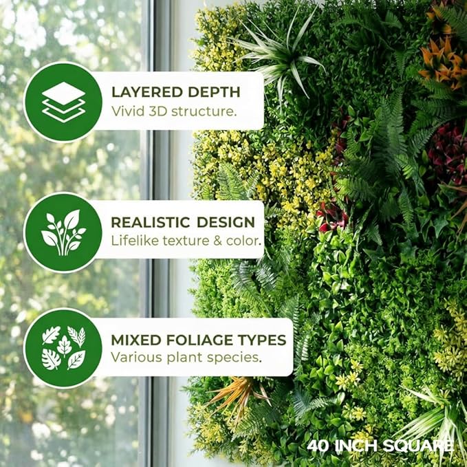 Artificial Grass Wall Backdrop Panels, Faux Boxwood Panels