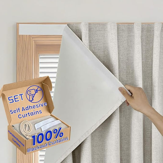 Self-Adhesive Complete 100% Blackout Curtain